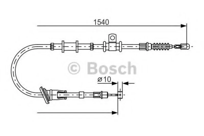 Image of Handbrake cable Bosch 1 987 482 065