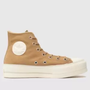 Converse Beige All Star Lift Cozy Trainers