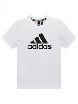 Image of Boys, adidas Youth Badge Of Sport T-Shirt - White, Size 15-16 Years