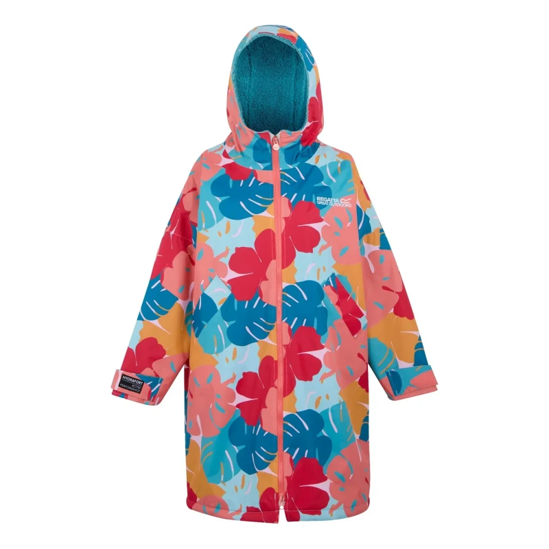 Image of Regatta Boys Waterproof fleece Lined Robe Jacket Coat 9-10 Years - Chest 69-73cm (Height 135-140cm) Cactus Camo (Pink Potion) RKW289B-WKQ-9