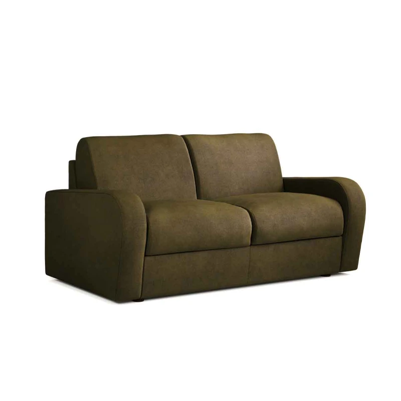 Image of Jay-Be Jay-Be Deco Brushed Twill 2 Seater Sofa Bed with Deep Sprung Mattress Hunter Green 2 seater