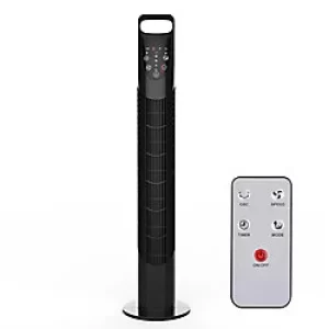 Image of HOMCOM Tower Fan 824-012V70BK 70° 40W Black 785 mm