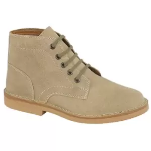Image of Roamers Mens Real Suede Leisure Boots (11 UK) (Dark Taupe)