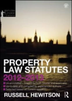 Image of Property Law Statutes 2012-2013 by Russell Hewitson Book