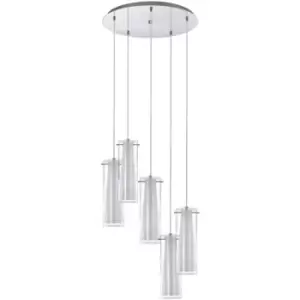 Image of Eglo - Pinto - 5 Light Cluster Pendant Polished Chrome, E27