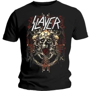 Image of Slayer - Demonic Admat Unisex Large T-Shirt - Black