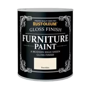 image of Rust-Oleum Gloss Furniture Paint - Porcelain - 125ml