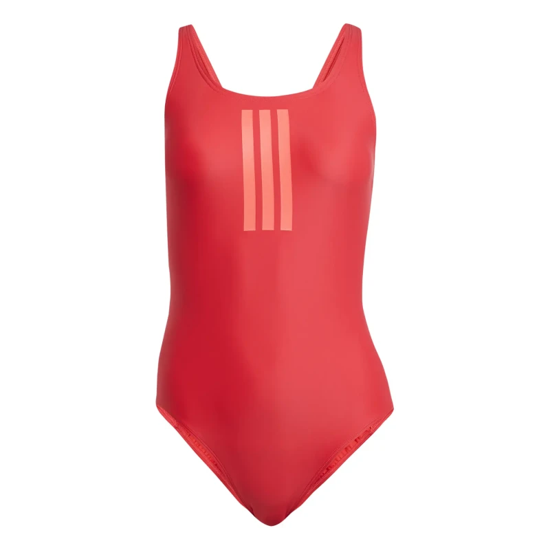 Image of Womens V-back one Piece swimsuit adidas 3-Stripes Rouge Female 34