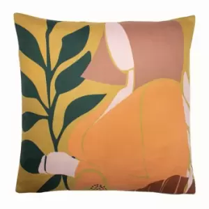 image of Alma Botanical Cushion Multicolour, Multicolour / 50 x 50cm / Polyester Filled