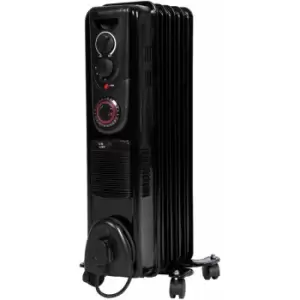 image of Devola 1500W Oil Filled Radiator (Black) - DVSOR5F15B