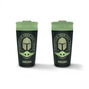 Image of Star Wars The Mandaloria Stronger Than You Think Metal Travel Mug