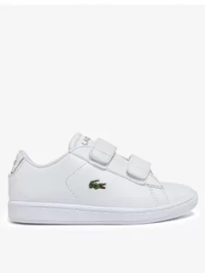 Image of Lacoste CARNABY EVO BL 21 1 SUI WHT/WHT, White, Size 5 Younger