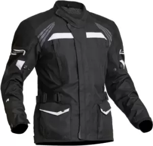 Lindstrands Transtrand Waterproof Motorcycle Textile Jacket, black-white, Size 56, black-white, Size 56