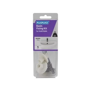 Image of Plasplugs Basin Fixing Kit for Solid Walls