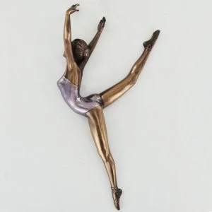 image of Ballerina Pose 2 Cold Cast Bronze Wall Plaque