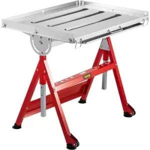 image of VEVOR Welding Table Folding Workbench 30" x 20" Adjustable Welding Workbench