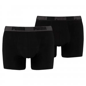 PUMA Basic Mens Boxers 2 Pack, Black, size Medium, Clothing