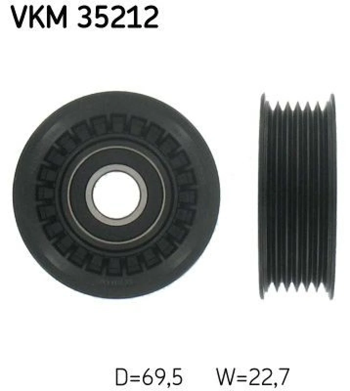 Image of SKF Deflection / guide pulley, V-ribbed belt SKF VKM 35212