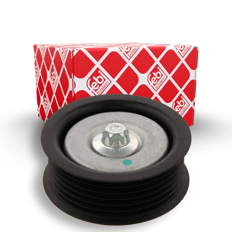 Image of FEBI BILSTEIN 31142 Idler Pulley with screw Plastic Deflection/Guide Pulley,v-ribbed belt (312)