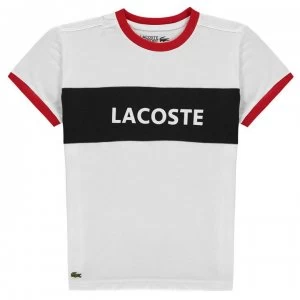 Lacoste Vintage T Shirt - Wht/Blu/Red