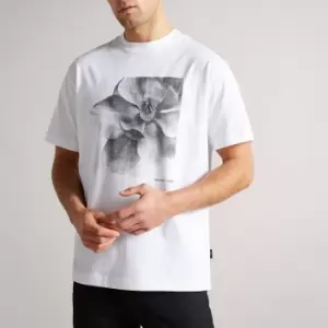 Image of Ted Baker Mens Huttonn T-Shirt - White - 3/M