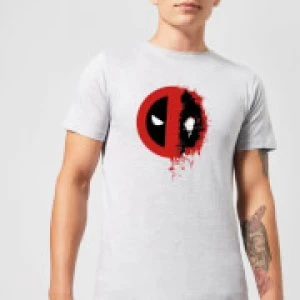 Image of Marvel Deadpool Split Splat Logo T-Shirt - Grey - 3XL