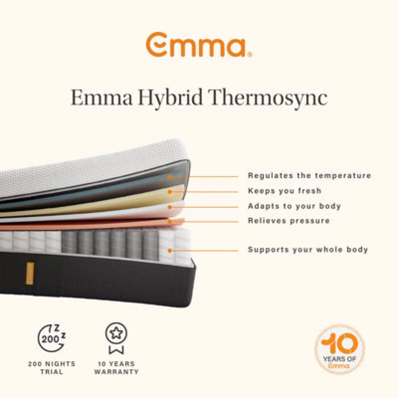Image of Emma Sleep Emma NextGen Cooling Hybrid Mattress - Single