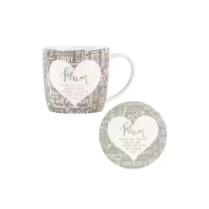 image of Said with Sentiment Mum Mug and Coaster Gift Set