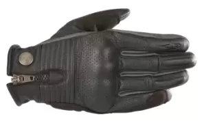 image of Alpinestars Honda Rayburn Motorcycle Leather Gloves, black-grey, Size 2XL, black-grey, Size 2XL