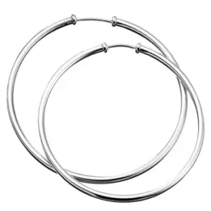 image of Beginnings Sterling Silver E238 Plain Hoop Earrings