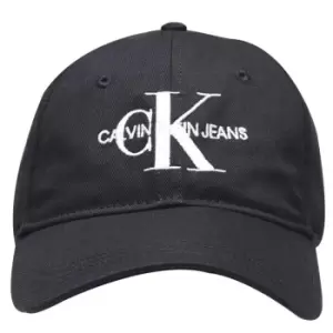 Image of Calvin Klein Jeans Monogram Embroidered Cap - Black
