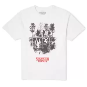 Image of Stranger Things Upside Down Mens T-Shirt - White - L