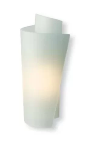 Vetro 1 Light Indoor Wall Light Satin Steel, Acid Glass