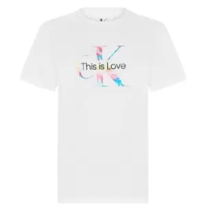 Image of CALVIN KLEIN JEANS Unisex Juniors Pride Monogram T-Shirt - White