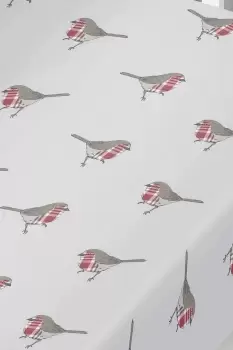 Image of 'Robin' Winter Festive 100% Brushed Cotton Fitted Bed Sheet