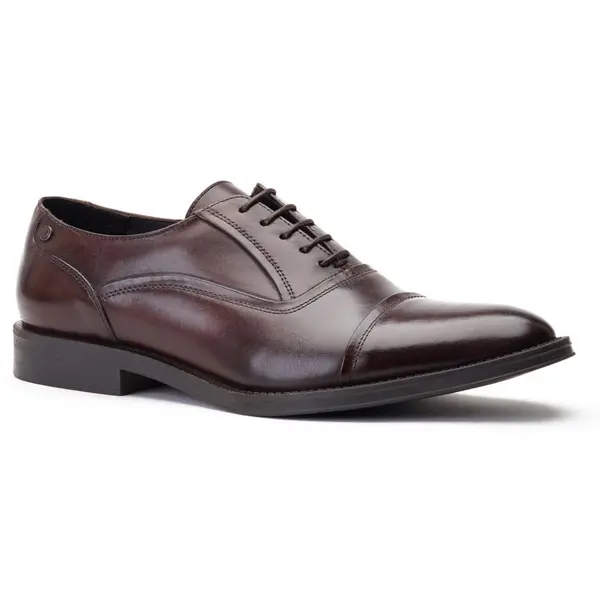 Image of Base London Mens Wilson Waxy Cushioned Leather Shoes UK Size 12 (EU 46)