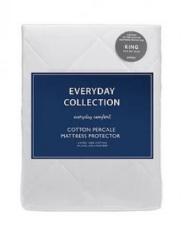 Image of Everyday Collection Cotton Percale Quilted Mattress Protector