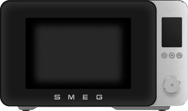 Image of Smeg Collezione MOC02BLMUK 27 Litre 30cm High, Freestanding Small Combination Microwave Oven - Black