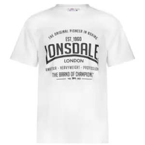 Image of Lonsdale T Shirt Mens - White