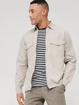 Image of Tommy Hilfiger Paper Touch Overshirt, Natural Size M Men