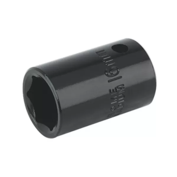 image of Genuine SEALEY IS1216 Impact Socket 16mm 1/2Sq Drive