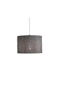 Image of Fawley Leaf Table or Pendant Circular Shade in Grey 30cm