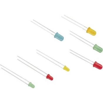 Image of LED wired Light green Circular 3mm 120 mcd