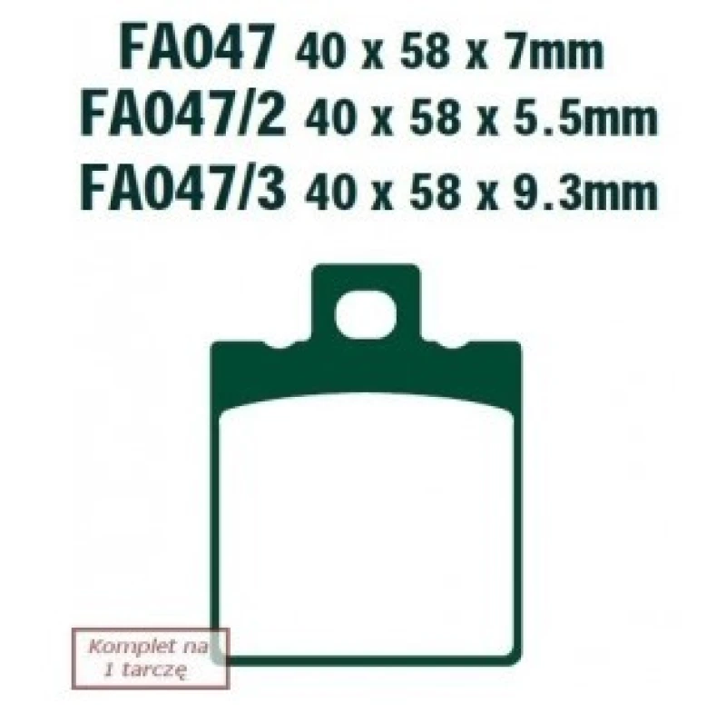 Image of EBC Brakes FA047TT Brake pad set Brake Pad Set,disc brake (402)
