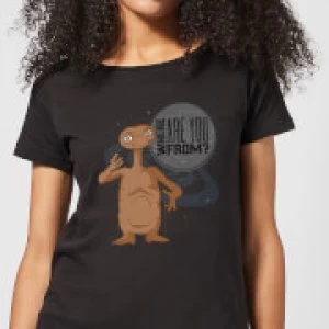 Image of ET Where Are You From Womens T-Shirt - Black