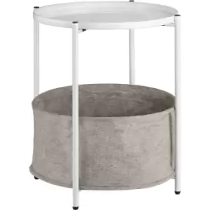 Image of Tectake - Bedside table Canterbury - lamp table, side table, small side table - white - white