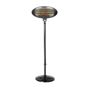 image of La Hacienda Black Quartz Adjustable Standing Heater