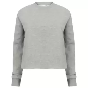 Skinni Fit Womens/Ladies Cropped Slounge Sweatshirt (XS) (Heather Grey)