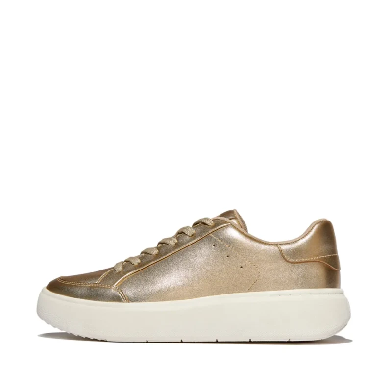 Image of FitFlop Metallic leather trainers For Her FitFlop Rtg Dore Female 42