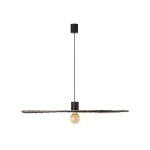 image of Costas Matt Black Rattan Pendant Lamp Ø1000